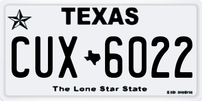 TX license plate CUX6022