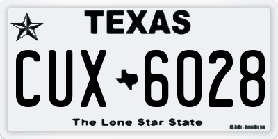 TX license plate CUX6028