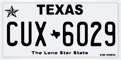 TX license plate CUX6029