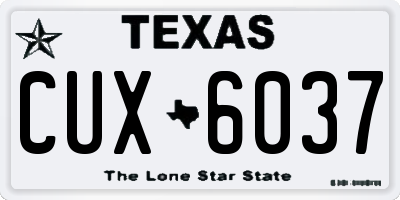 TX license plate CUX6037