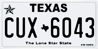 TX license plate CUX6043