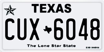 TX license plate CUX6048
