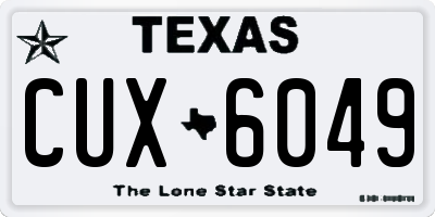 TX license plate CUX6049