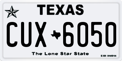 TX license plate CUX6050