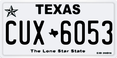 TX license plate CUX6053