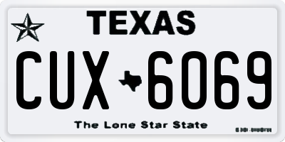 TX license plate CUX6069