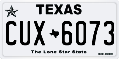 TX license plate CUX6073