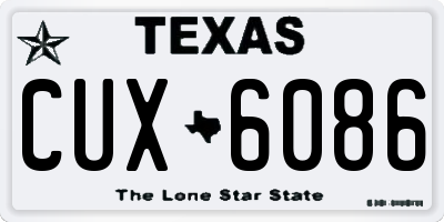 TX license plate CUX6086