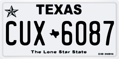 TX license plate CUX6087