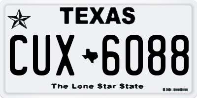 TX license plate CUX6088