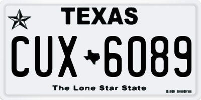 TX license plate CUX6089