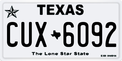 TX license plate CUX6092