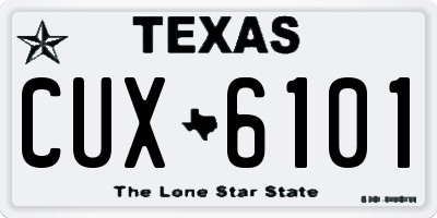 TX license plate CUX6101