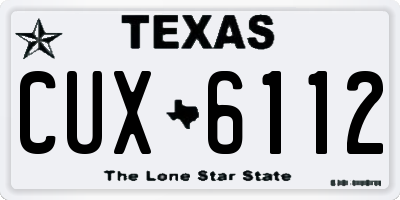 TX license plate CUX6112