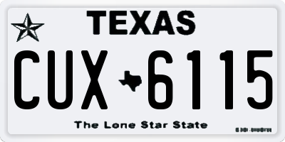 TX license plate CUX6115