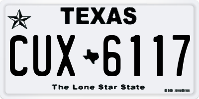 TX license plate CUX6117