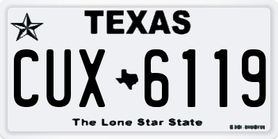 TX license plate CUX6119