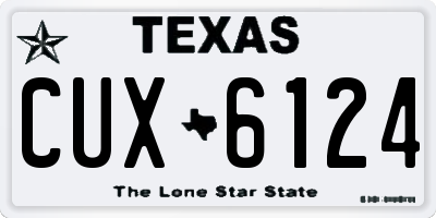TX license plate CUX6124