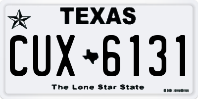 TX license plate CUX6131