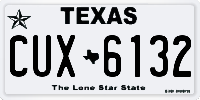 TX license plate CUX6132