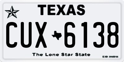 TX license plate CUX6138