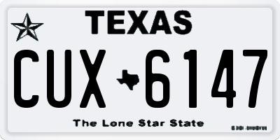 TX license plate CUX6147