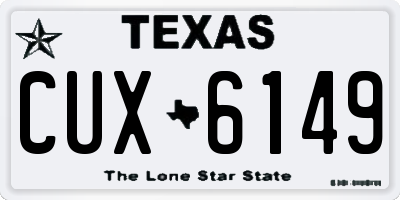 TX license plate CUX6149