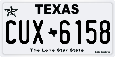 TX license plate CUX6158