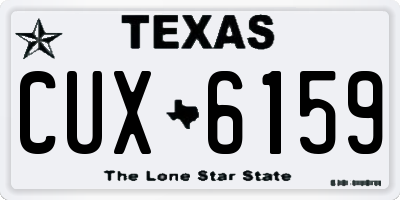 TX license plate CUX6159