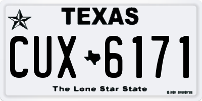 TX license plate CUX6171