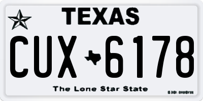 TX license plate CUX6178
