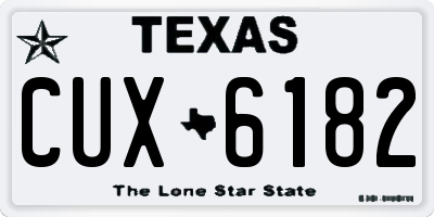 TX license plate CUX6182