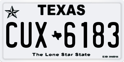 TX license plate CUX6183
