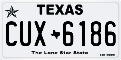 TX license plate CUX6186
