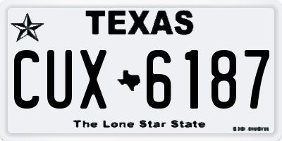 TX license plate CUX6187