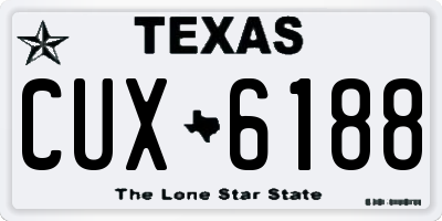 TX license plate CUX6188