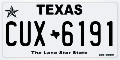 TX license plate CUX6191