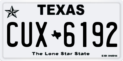 TX license plate CUX6192