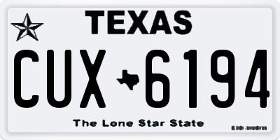 TX license plate CUX6194