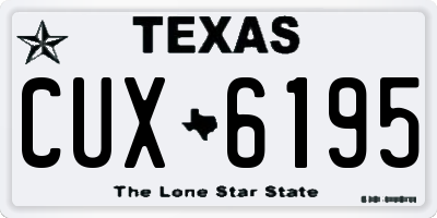 TX license plate CUX6195