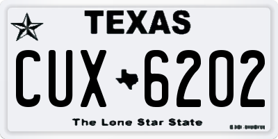 TX license plate CUX6202