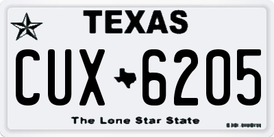 TX license plate CUX6205