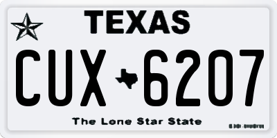 TX license plate CUX6207