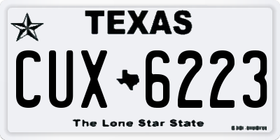 TX license plate CUX6223