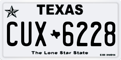 TX license plate CUX6228