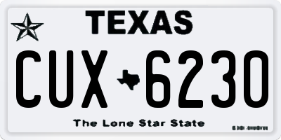 TX license plate CUX6230