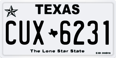 TX license plate CUX6231