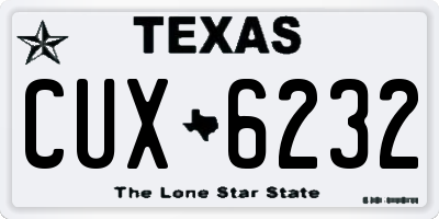 TX license plate CUX6232