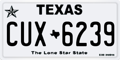 TX license plate CUX6239