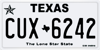 TX license plate CUX6242